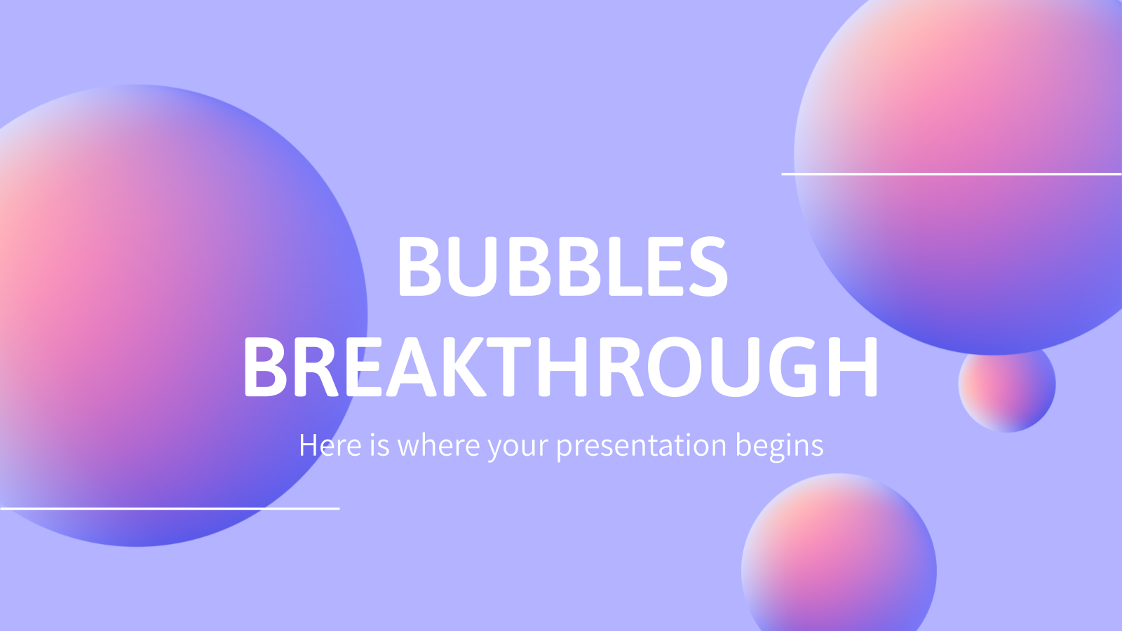 Bubble突破PowerPoint模板
